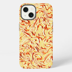It looks like a halved cabbage, yellow and coral iPhone 13 case
