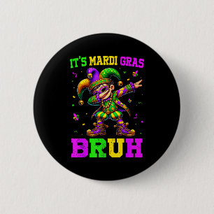 it mardi gras 6 cm round badge