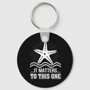 It Matters To One Inspirational Starfish Key Ring