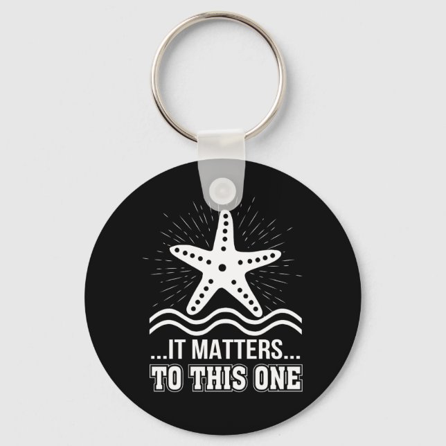It Matters To One Inspirational Starfish Key Ring (Front)