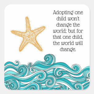 It Matters to This One Starfish Square Sticker