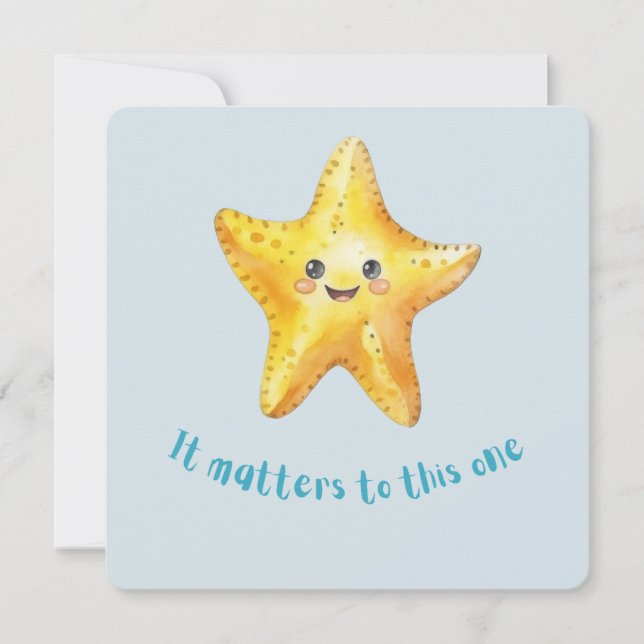 It Matters to This One, Starfish Story. Holiday Card (Front)