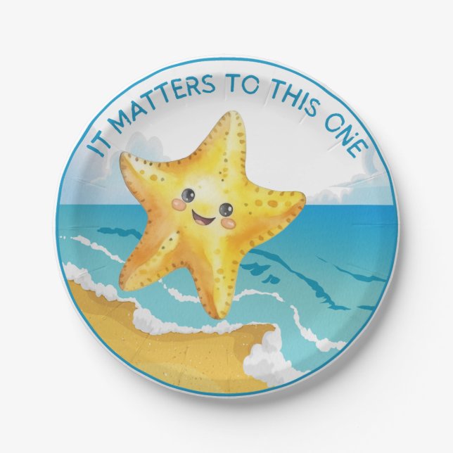 It Matters to This One, Starfish Story. Paper Plate (Front)
