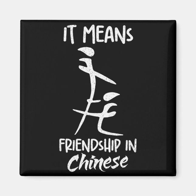 It Means Friendship In Chinese Funny Sarcasm Meme  Magnet (Front)