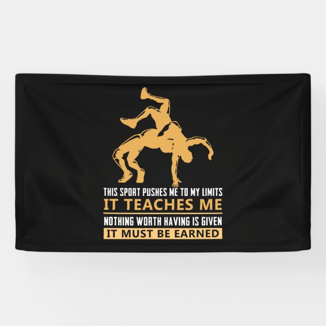 IT MUST BE EARNED Wrestling Banner (Horizontal)