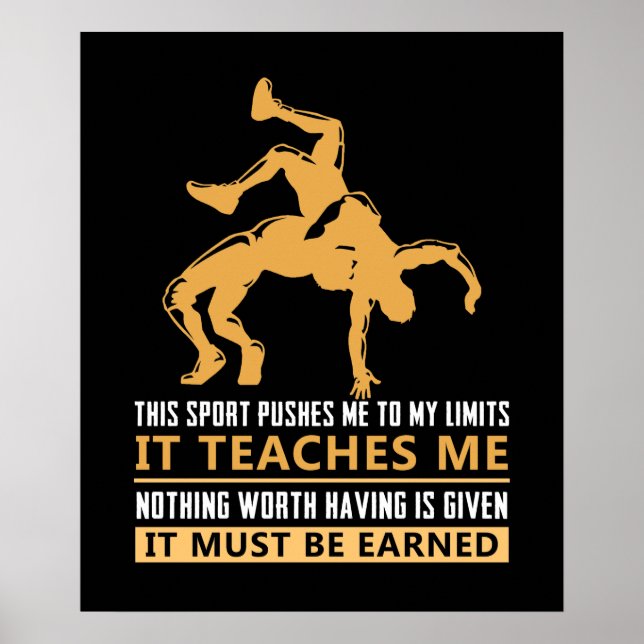 IT MUST BE EARNED Wrestling Poster (Front)
