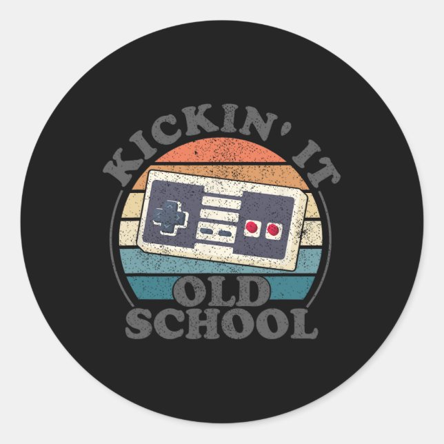 It Old School Retro 80s Video Game Gaming Gamer Gi Classic Round Sticker (Front)