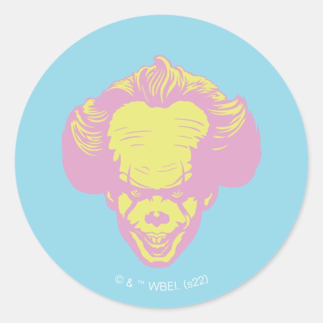 IT | Pennywise Pastel Head Pattern Classic Round Sticker (Front)