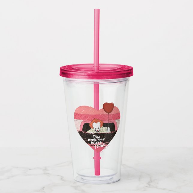 IT | Pennywise - You Make My Heart Float Acrylic Tumbler (Front)