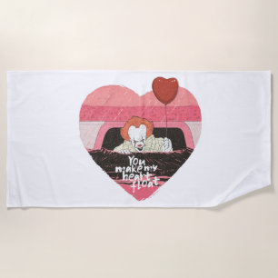 IT   Pennywise - You Make My Heart Float Beach Towel