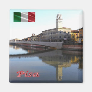 IT Pisa The Praetorian Palace and the Clock Tower Magnet