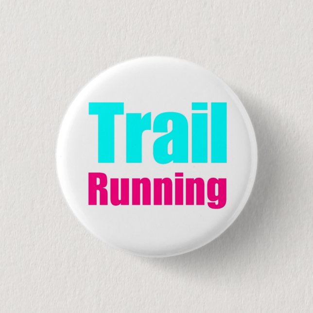 It plates “Trail Running " 3 Cm Round Badge (Front)