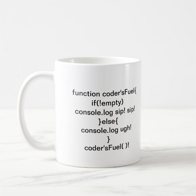 IT Programmer's Mug with humour (Left)