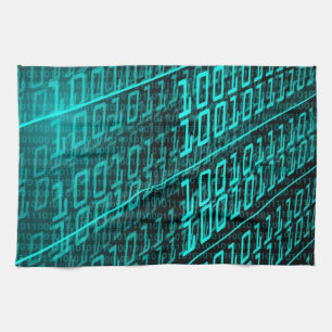 IT programming computer binary code programmer Tea Towel