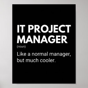 IT Project Manager Funny Managers Saying Poster