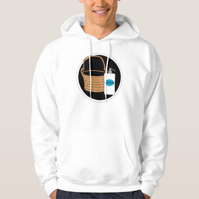 It put the lotion in the basket. hoodie (Front)