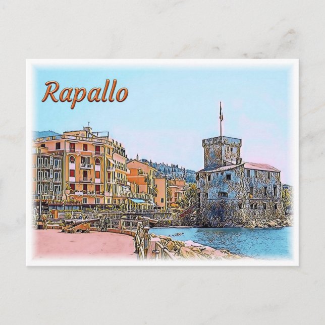 IT ^ Rapallo - Castle - Kissing Walk Postcard (Front)