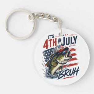 It’s 4th of July Bass Brute Fishing Key Ring