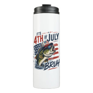 It’s 4th of July Bass Brute Fishing Thermal Tumbler