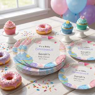 It’s a Baby Sprinkle Casual Baby Shower Paper Plate