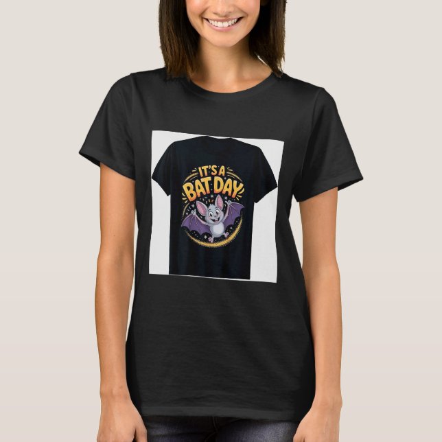 It’s A Bat Day Funny Cute Nocturnal Animal Humor G T-Shirt (Front)