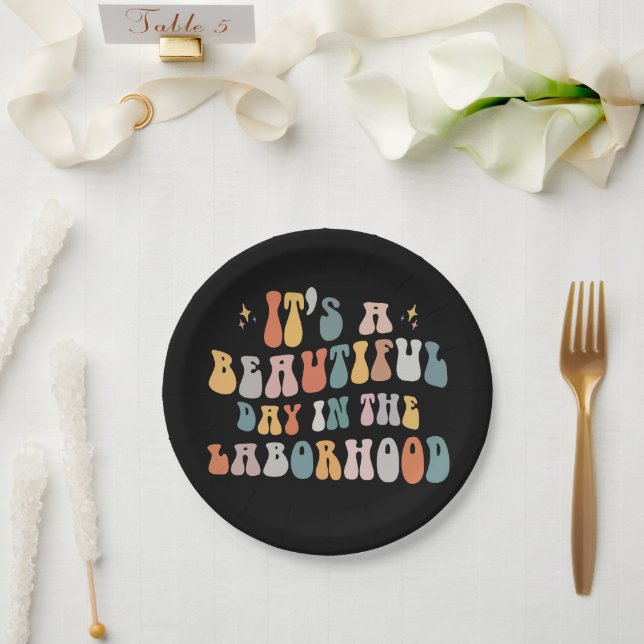 It’s A Beautiful Day In The Laborhood Nursing Labo Paper Plate (Wedding)