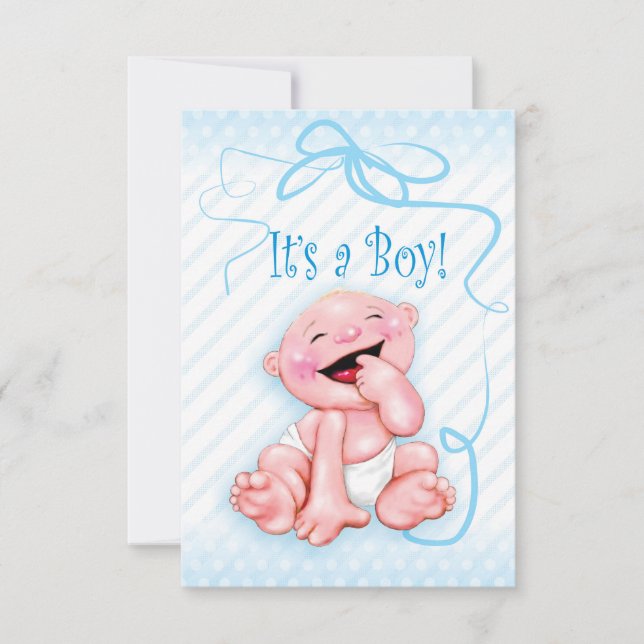 It’s a boy announcement card (Front)