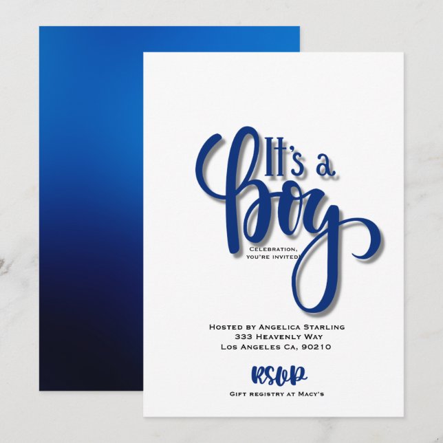 It’s a boy Announcement Card (Front/Back)