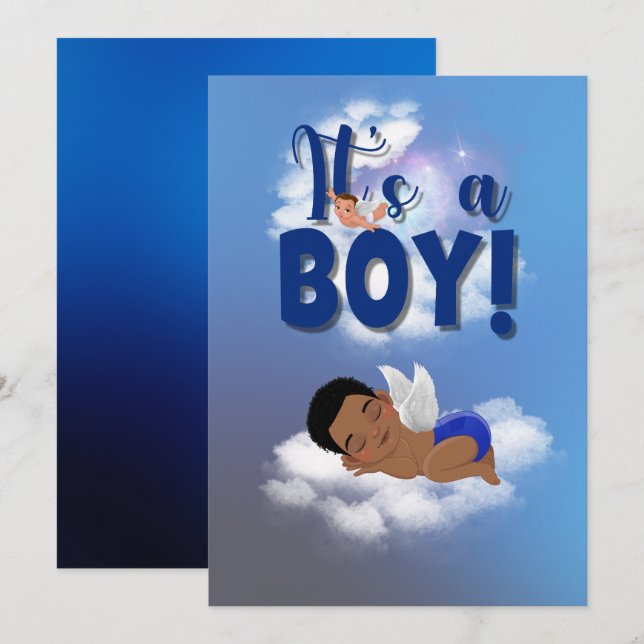 It’s a boy baby Announcement Card (Front/Back)
