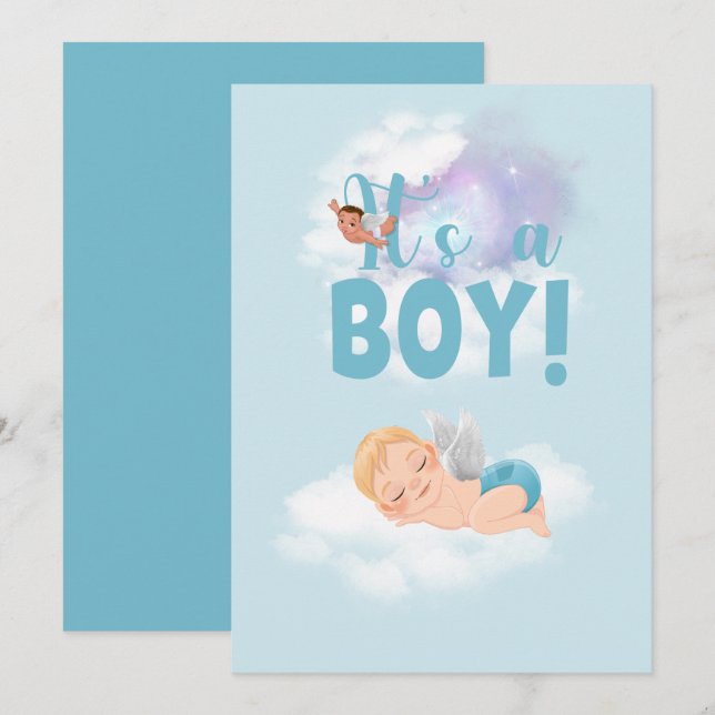 It’s a boy baby Announcement Card (Front/Back)