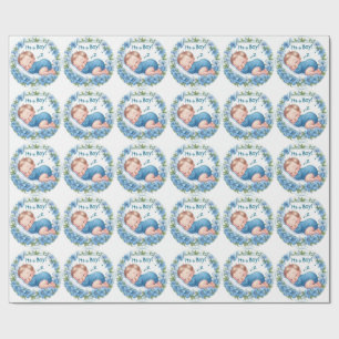 It’s a Boy Baby Shower Sticker Wrapping Paper