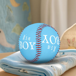 It`s a Boy Blue Baby Boy Baby Shower Gender Reveal Baseball