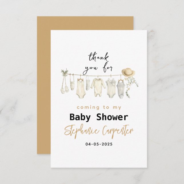 It’s a Boy! Blue Baby Shower – Cute & Sweet Thank You Card (Front/Back)