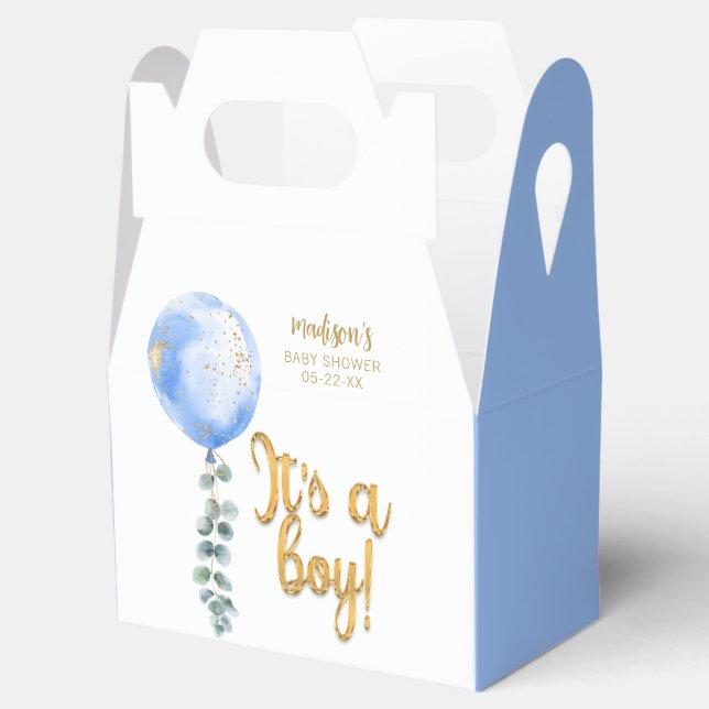 It’s a Boy Blue Balloon Baby Shower Favour Box (Opened)