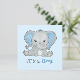 It’s a Boy Blue Photo Boy Elephant Announcement