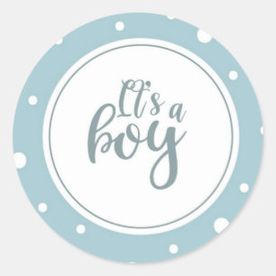 It’s a boy classic round sticker