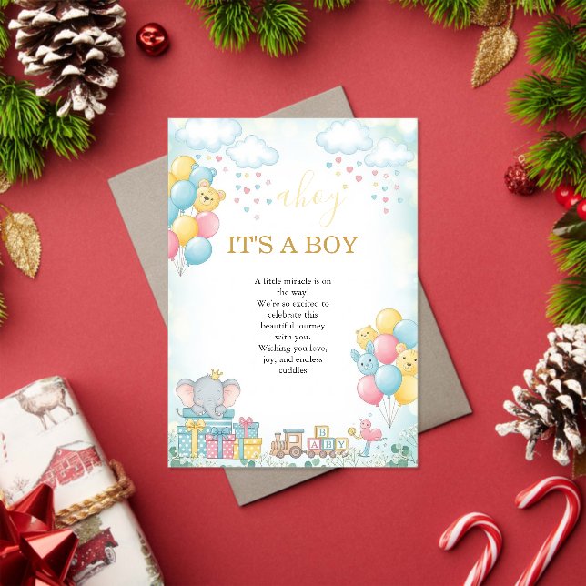 It’s a Boy Cute Baby Shower Invitation Card (Insitu (Holiday))