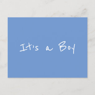 It’s a Boy Cute Blue Baby Announcement Postcard