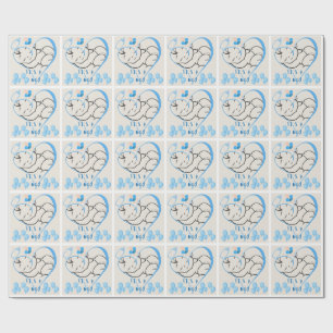 It’s a Boy” design to celebrate the arrival Wrapping Paper