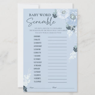 It’s A Boy Floral Baby Shower Word Scramble Game