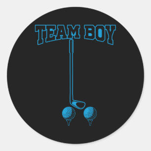 It’s A Boy Gender Reveal Party Golf Daddy Funny Hu Classic Round Sticker