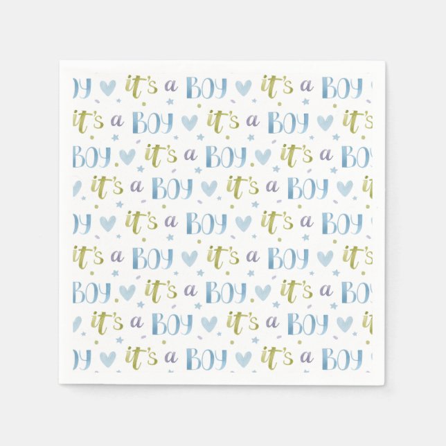 It’s a Boy New Baby Paper Napkin (Front)