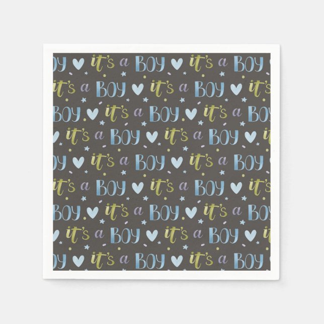 It’s a Boy New Baby Paper Napkin (Front)