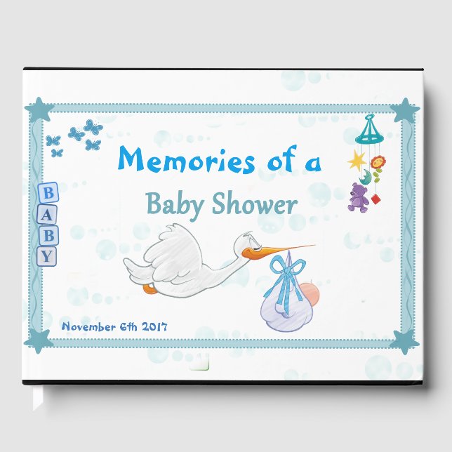 It’s a Boy – Personalised Baby Shower Guest Book (Front)