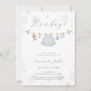 It’s a Boy Winter Baby Shower Invitation