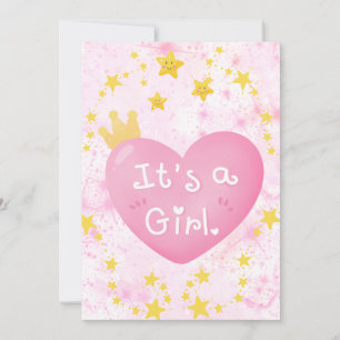 It’s a Girl Announcement Card