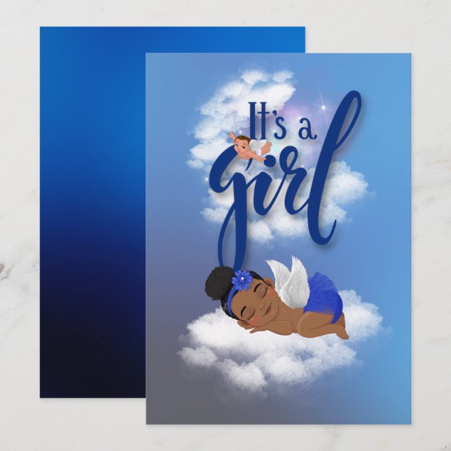 It’s a girl baby Announcement Card (Front/Back)