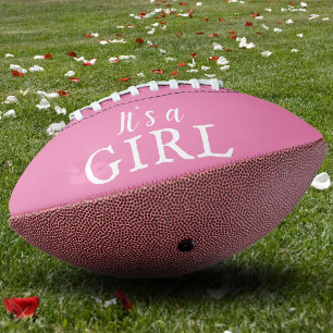 It`s a Girl Baby Girl Baby Shower Gender Reveal American Football