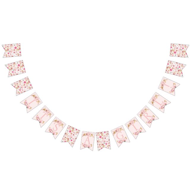 It’s a Girl Baby Shower Banner – Blush Pink & Gold (All)