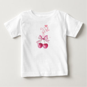 It’s a Girl Cherry Baby T-Shirt